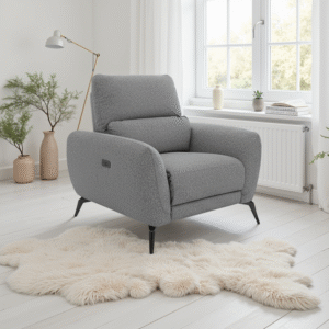Sorrento Electric Recliner Grey Armchair