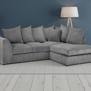 Harley Jumbo Sofa Grey Right Hand Facing Corner