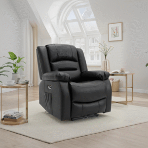 Alva Electric Recliner Sofa Black Armchair