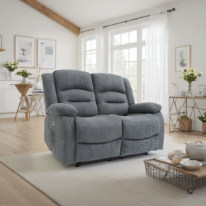 Alva Electric Recliner Sofa Graphite 2 Seater
