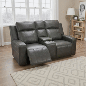Barcelona Electric Recliner Sofa Grey 2 Seater