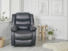 Conrad Manual Recliner Sofa Black Armchair