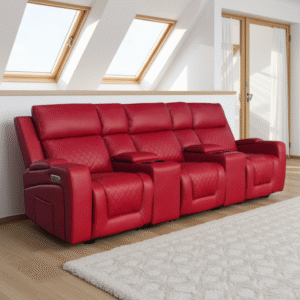 Florence Cinema Sofa Red 3 Seater