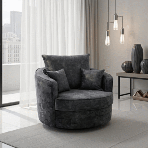 Serena Sofa Black Swivel Chair