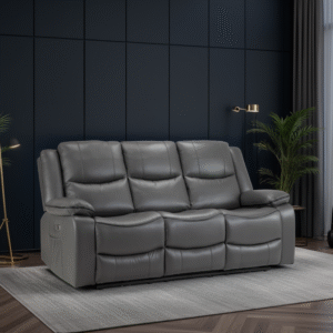Harald Electric Recliner Sofa Grey 3 Seater