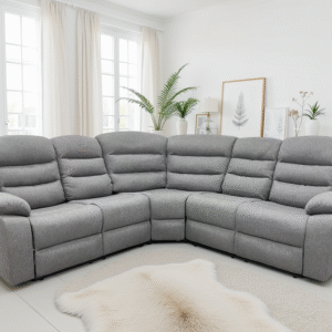 Dundee Recliner Sofa Grey Large Corner