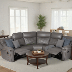 Myra Recliner Sofa Grey Large Corner