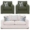 Buoyant Axel Fabric Sofa Set - 3+1+1 Seater - Variation Available