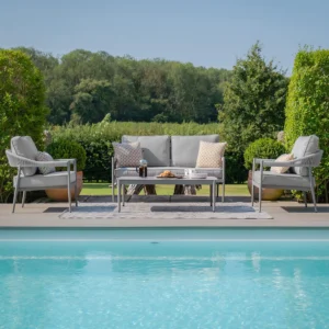 Florence Garden Sofa Set - 2 Seater - Cool Linen