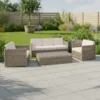 Harting Outdoor 3 Seater Sofa Set Light Rattan