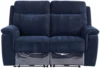 Havana Sofa - 2 Seater - Electric Recliner - Blue Fabric