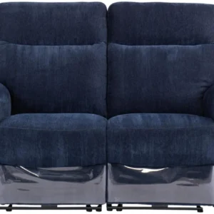 Havana Sofa - 2 Seater - Electric Recliner - Blue Fabric