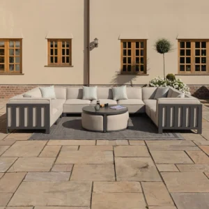 Ibiza U Shape Garden Sofa Set - Oatmeal
