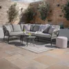 Monaco Large Corner Garden Sofa Set - Coffee Table - Ceramic Top - Ivy Green