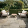 Sicily Garden Sofa Set - 6 Seater - with Coffee Table - Cafe Latte