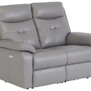 Sophia Sofa - 2 Seater - Electric Recliner - Grey Leather